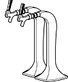 Two Single Faucet Draft Arms